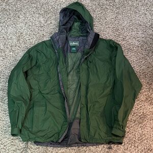 L.L. Bean Men's GORE-TEX Extreme Wet Weather Forest Green Rain Jacket size Large